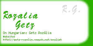 rozalia getz business card